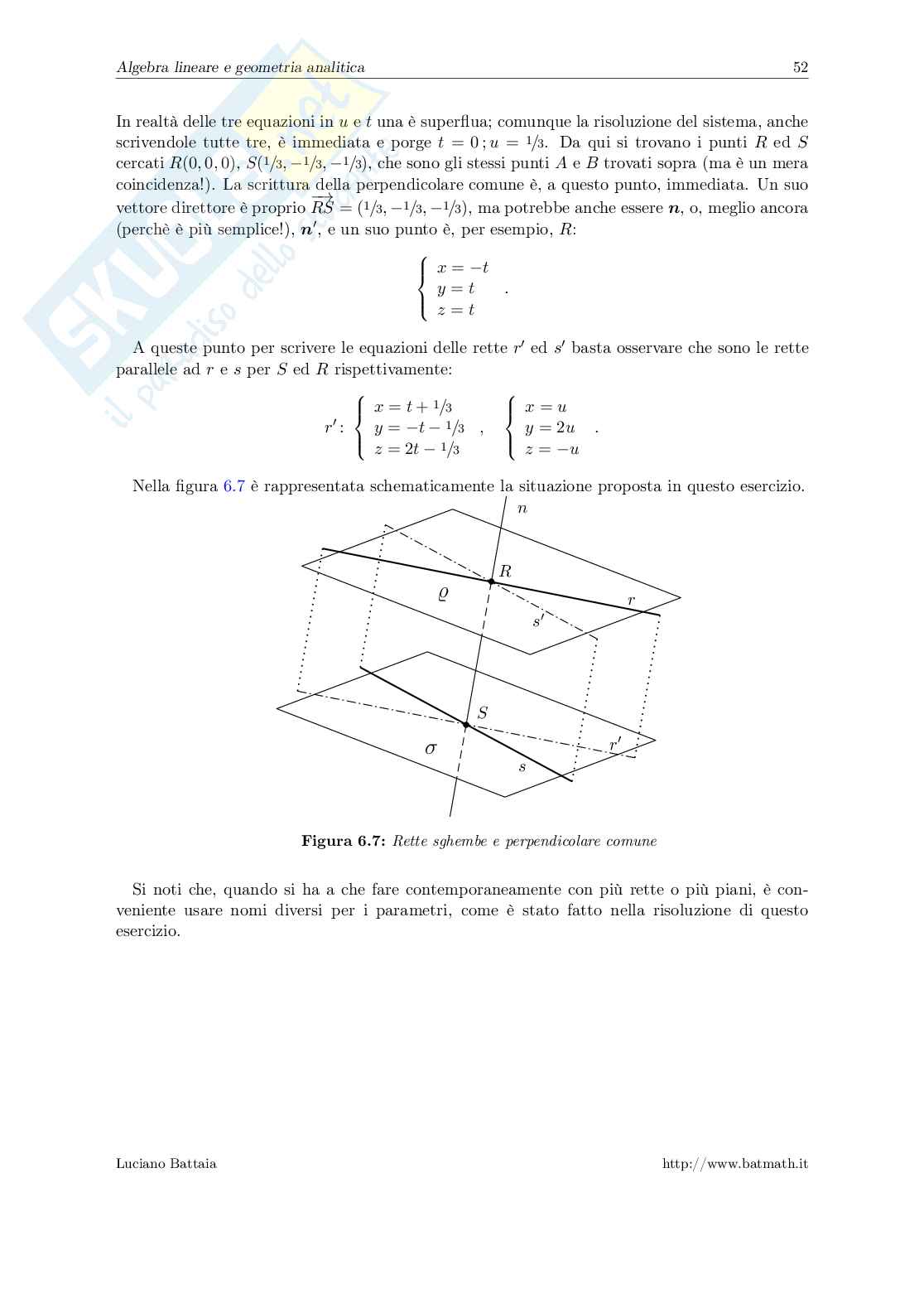 Appunti di Geometria e algebra lineare  Pag. 56