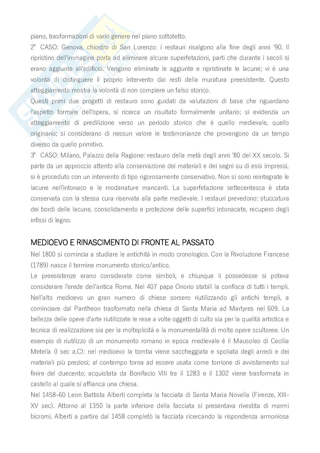 Appunti Restauro Architettonico - Teoria Pag. 2
