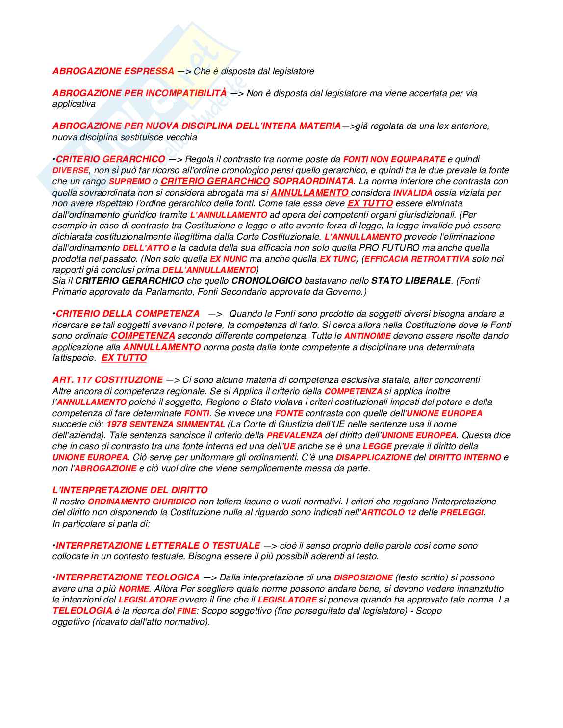 Riassunto esame Diritto costituzionale , Prof. Rubechi Massimo, libro consigliato Corso di diritto costituzionale, Barbera Pag. 31