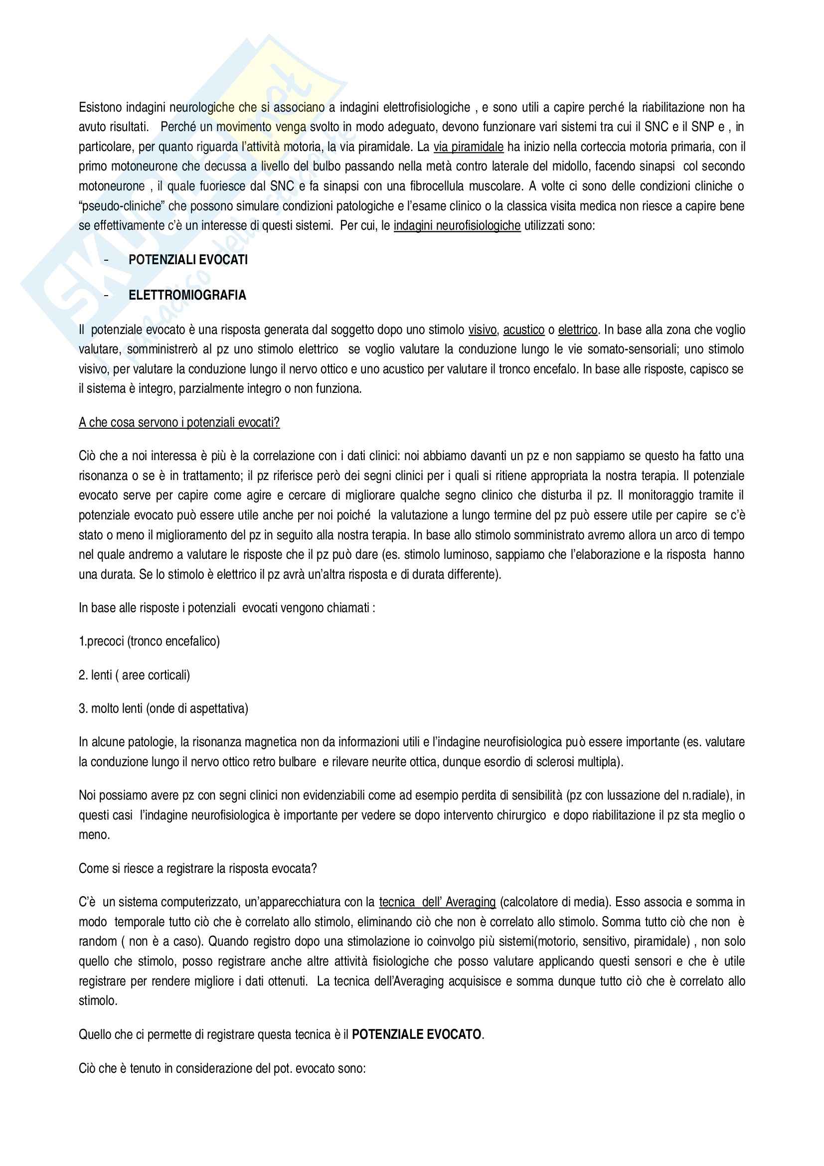 Indagini elettrofisiologiche, Misure e Valutazione in Riabilitazione Pag. 1