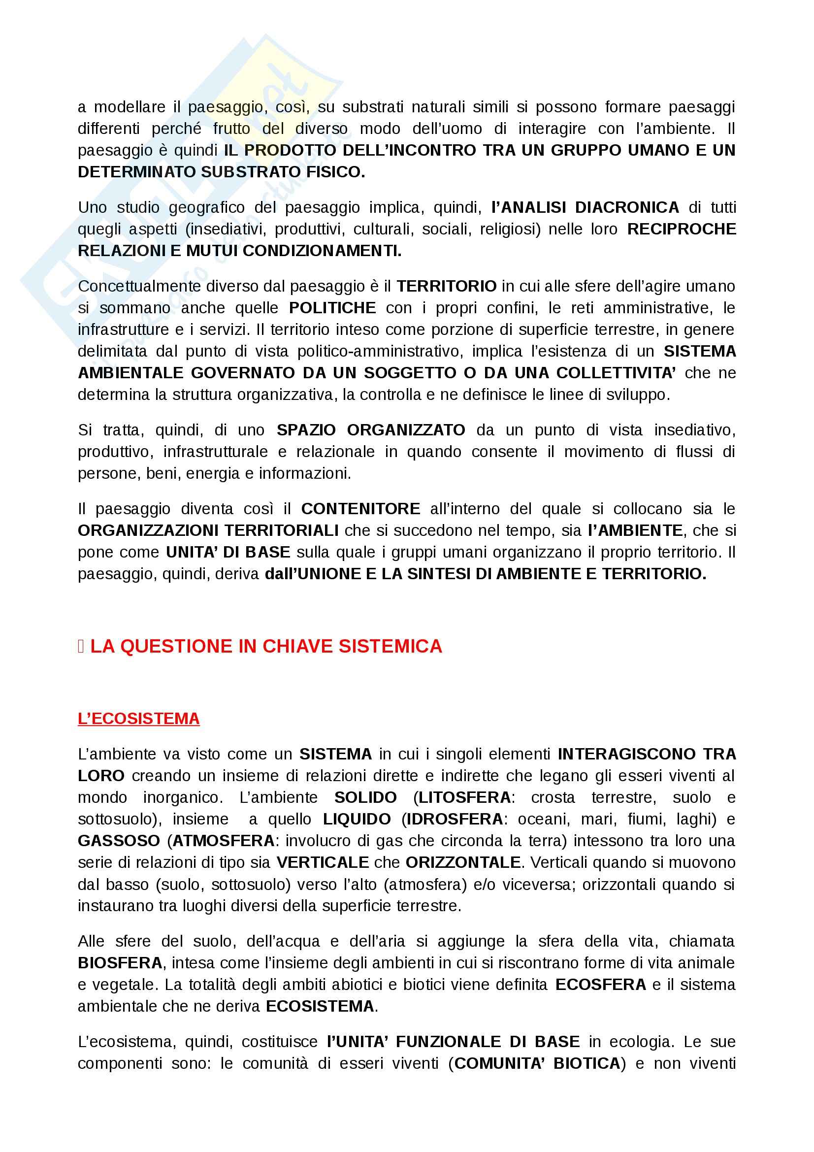 Riassunto esame Geografia, prof. Ugolini, libro consigliato Spazi della geografia. Geografia degli spazi, Persi Pag. 11