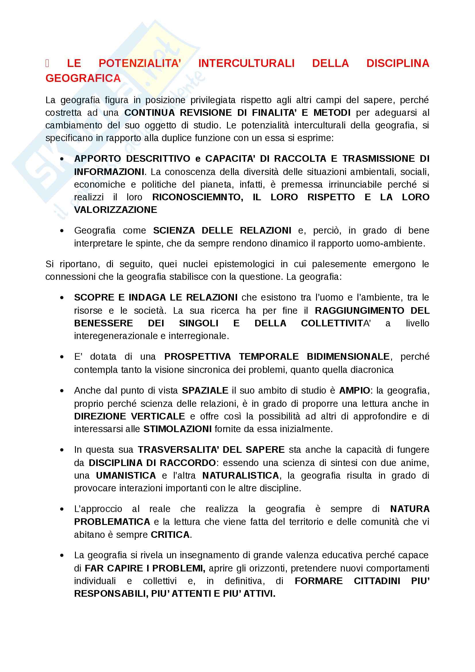 Riassunto esame Geografia, prof. Ugolini, libro consigliato Spazi della geografia. Geografia degli spazi, Persi Pag. 51