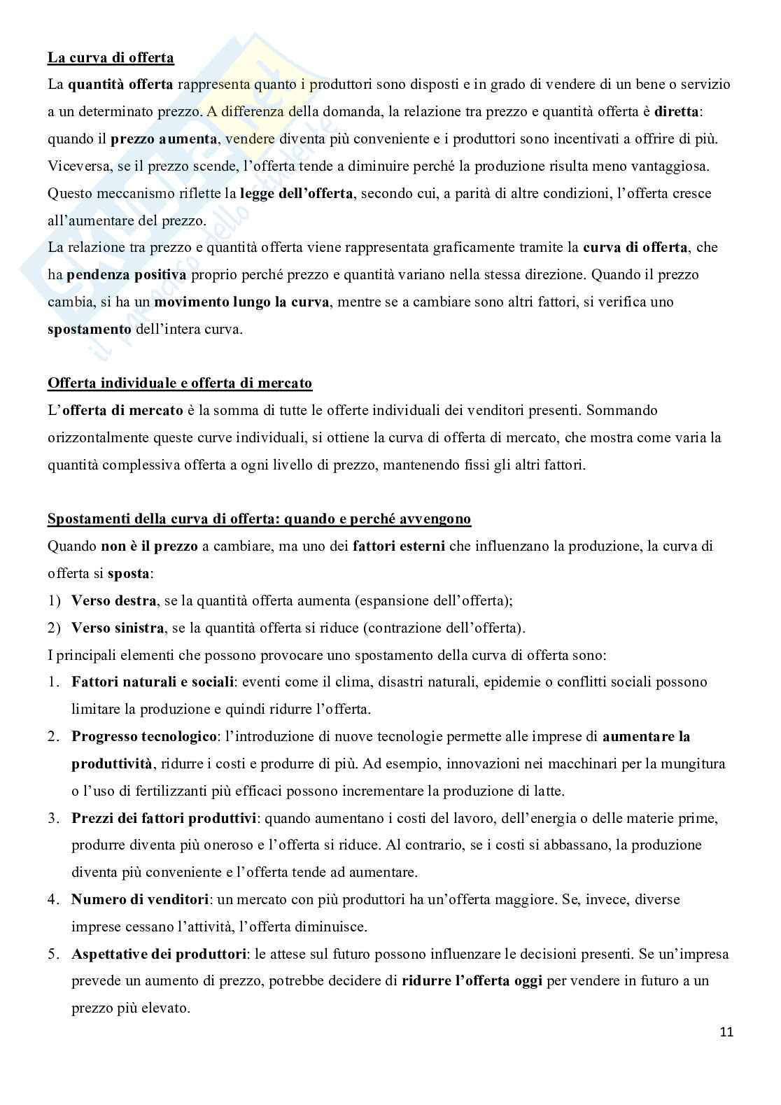 Riassunto esame Politica economica, Prof. Barbieri Nicolò, libro consigliato Principi di economia e Macroeconomia, Mankiw, Taylor, Dorbusch, Startz, Canullo, Pettenati   Pag. 11