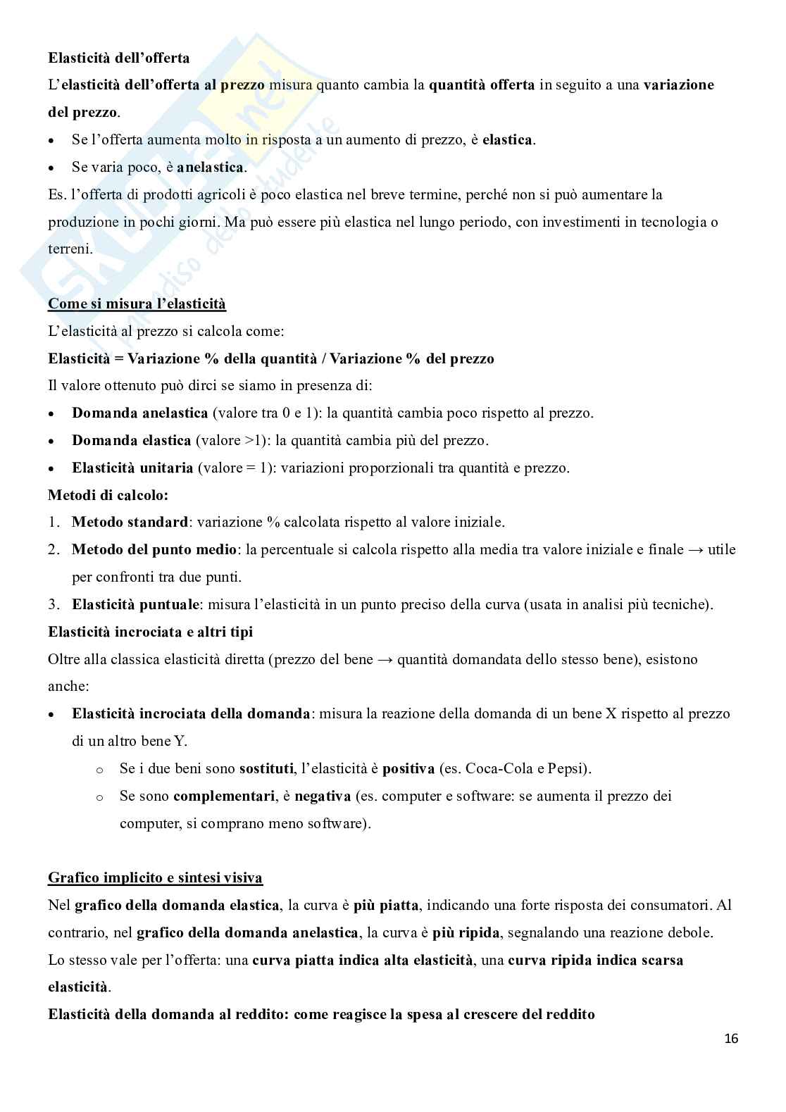 Riassunto esame Politica economica, Prof. Barbieri Nicolò, libro consigliato Principi di economia e Macroeconomia, Mankiw, Taylor, Dorbusch, Startz, Canullo, Pettenati   Pag. 16