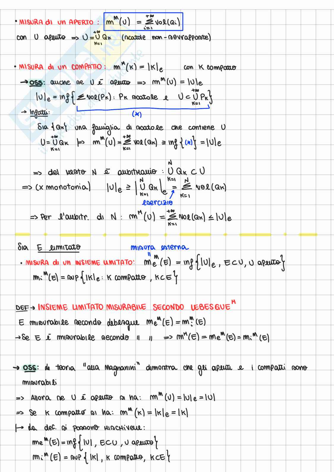 Appunti di Analisi 3 sulla teoria della misura Pag. 11