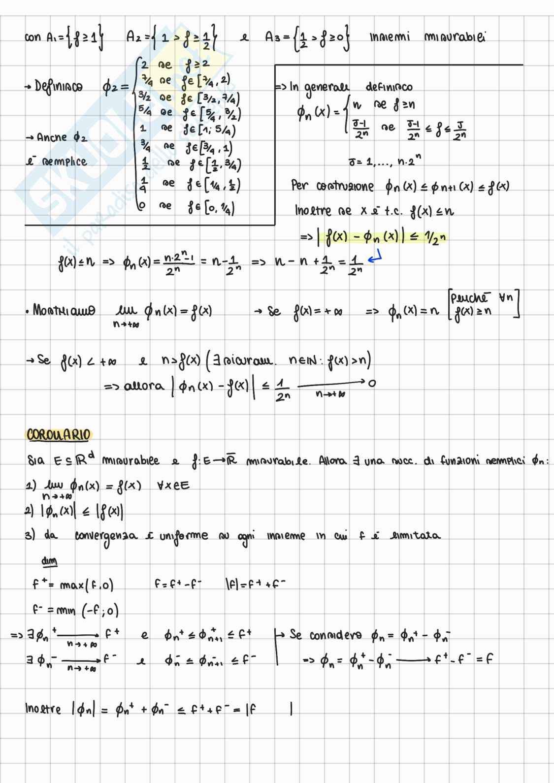 Appunti di Analisi 3 sulla teoria della misura Pag. 21
