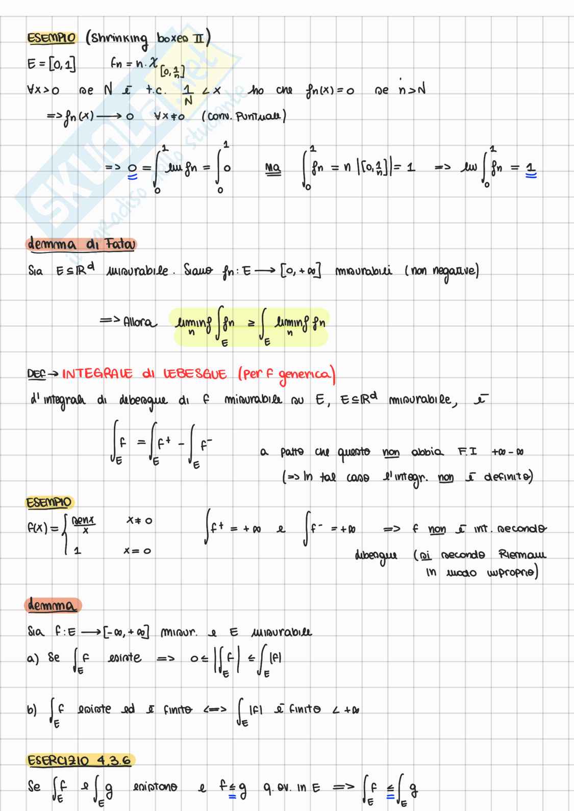 Appunti di Analisi 3 sulla teoria della misura Pag. 31