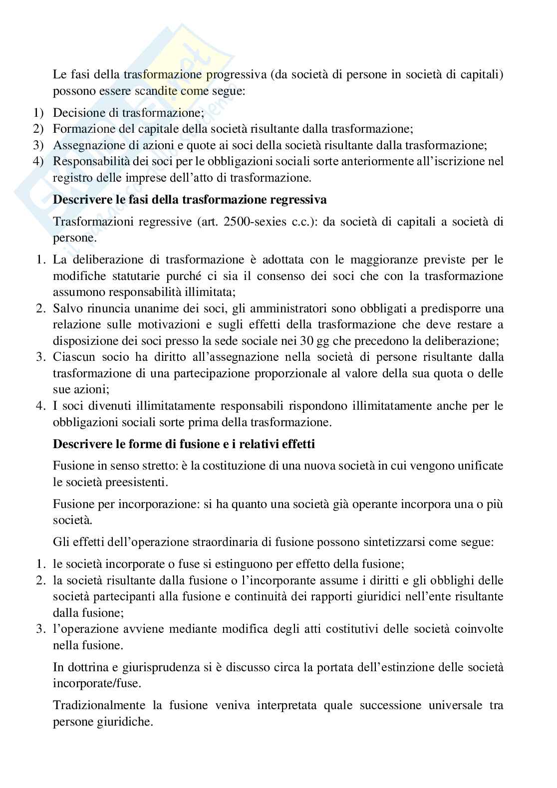 Risposte aperte in ordine alfabetico A-Z esame di Diritto Commerciale Pag. 31