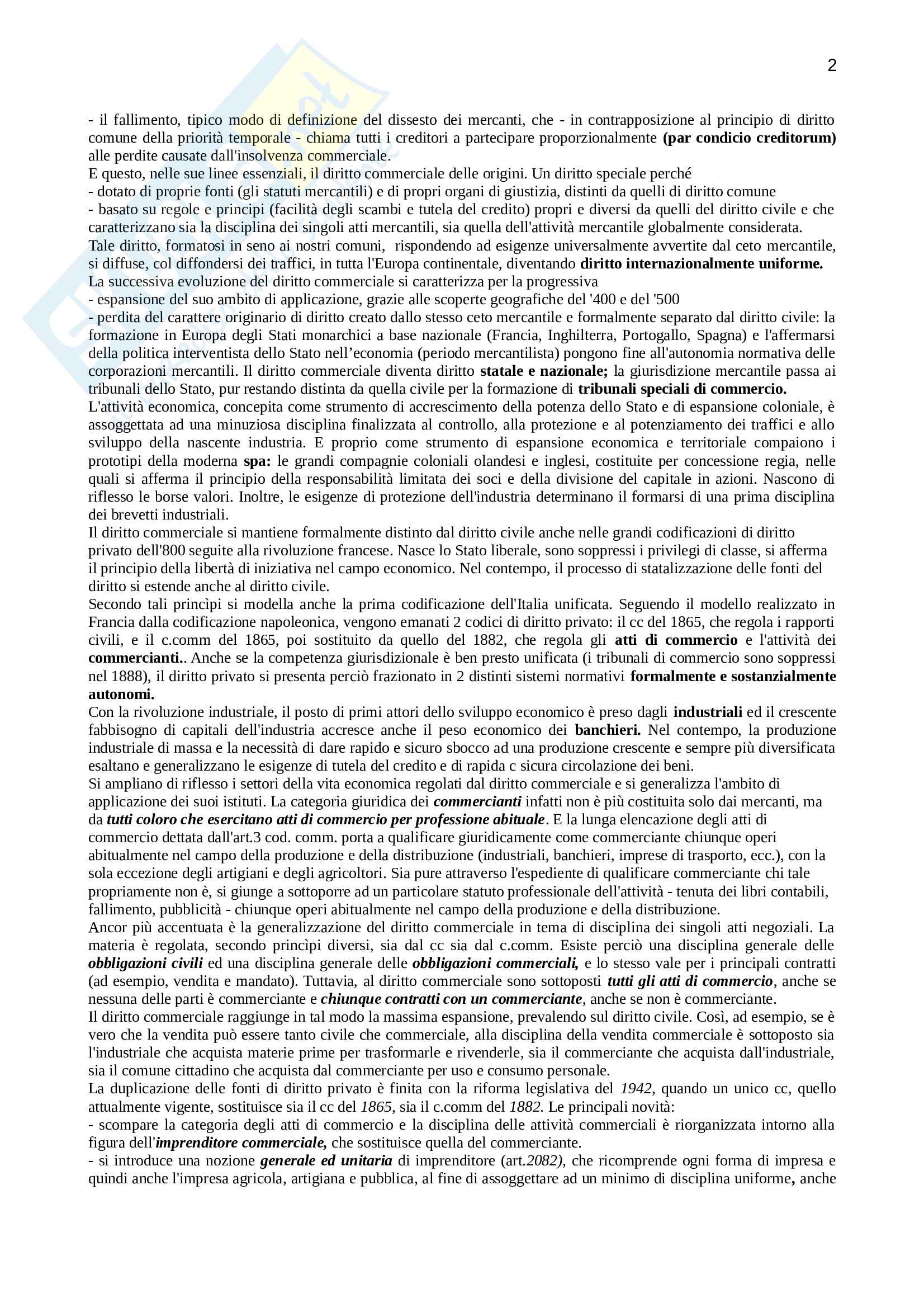 Riassunto esame Diritto commerciale, prof. Rispoli, libro consigliato Manuale di diritto commerciale, Campobasso Pag. 2