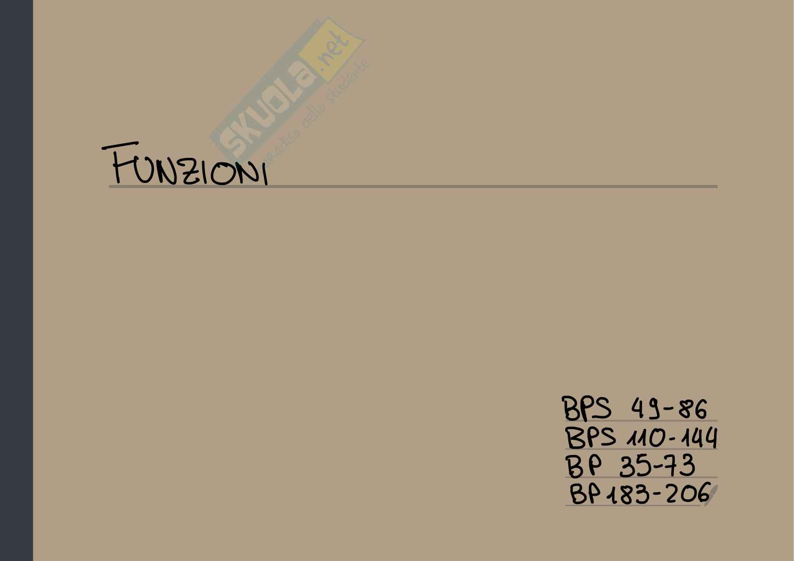 Appunti sintetici Analisi matematica I Pag. 1