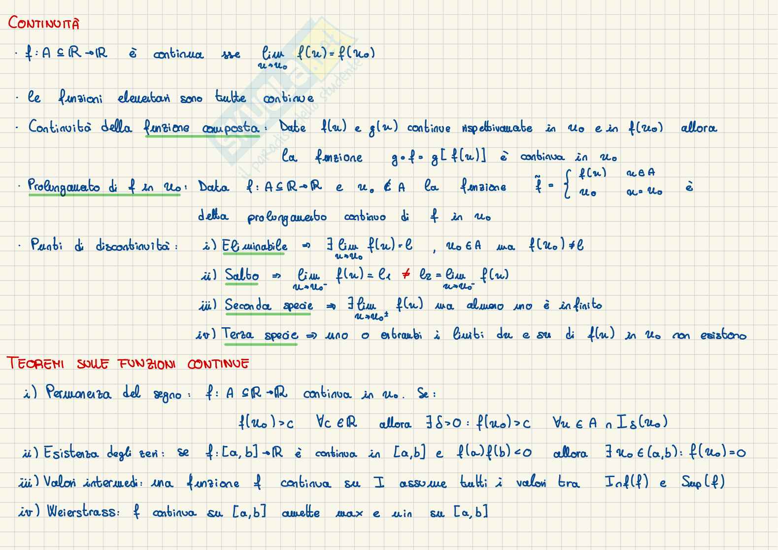 Appunti sintetici Analisi matematica I Pag. 6