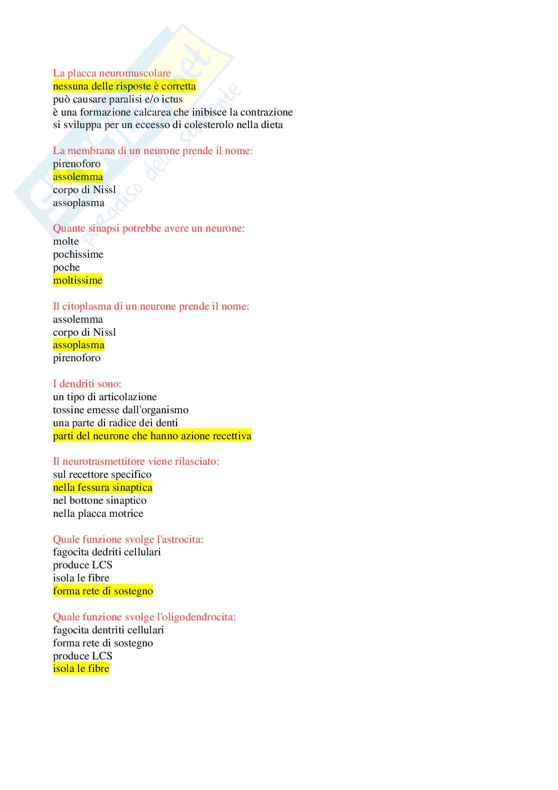 Paniere Anatomia umana Pag. 6