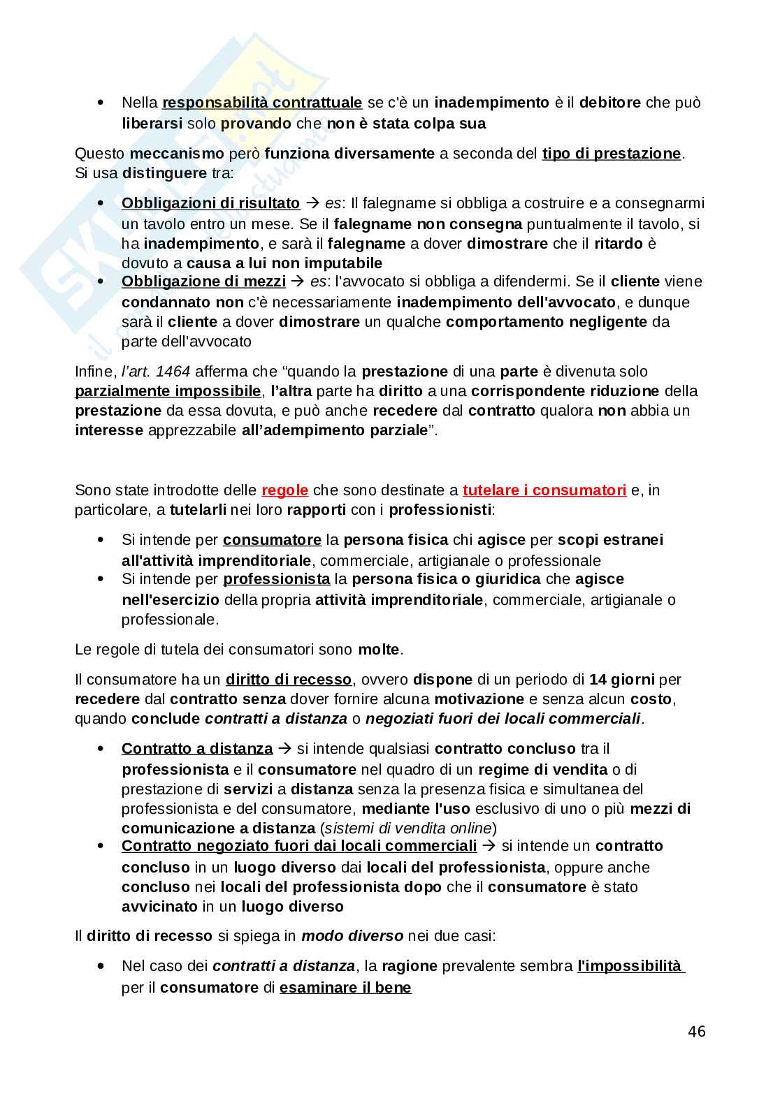 Appunti di Elementi fondamentali dei rapporti di Diritto Privato con lezioni del professor Tuccari e integrazione argomenti prof Costanza Pag. 46
