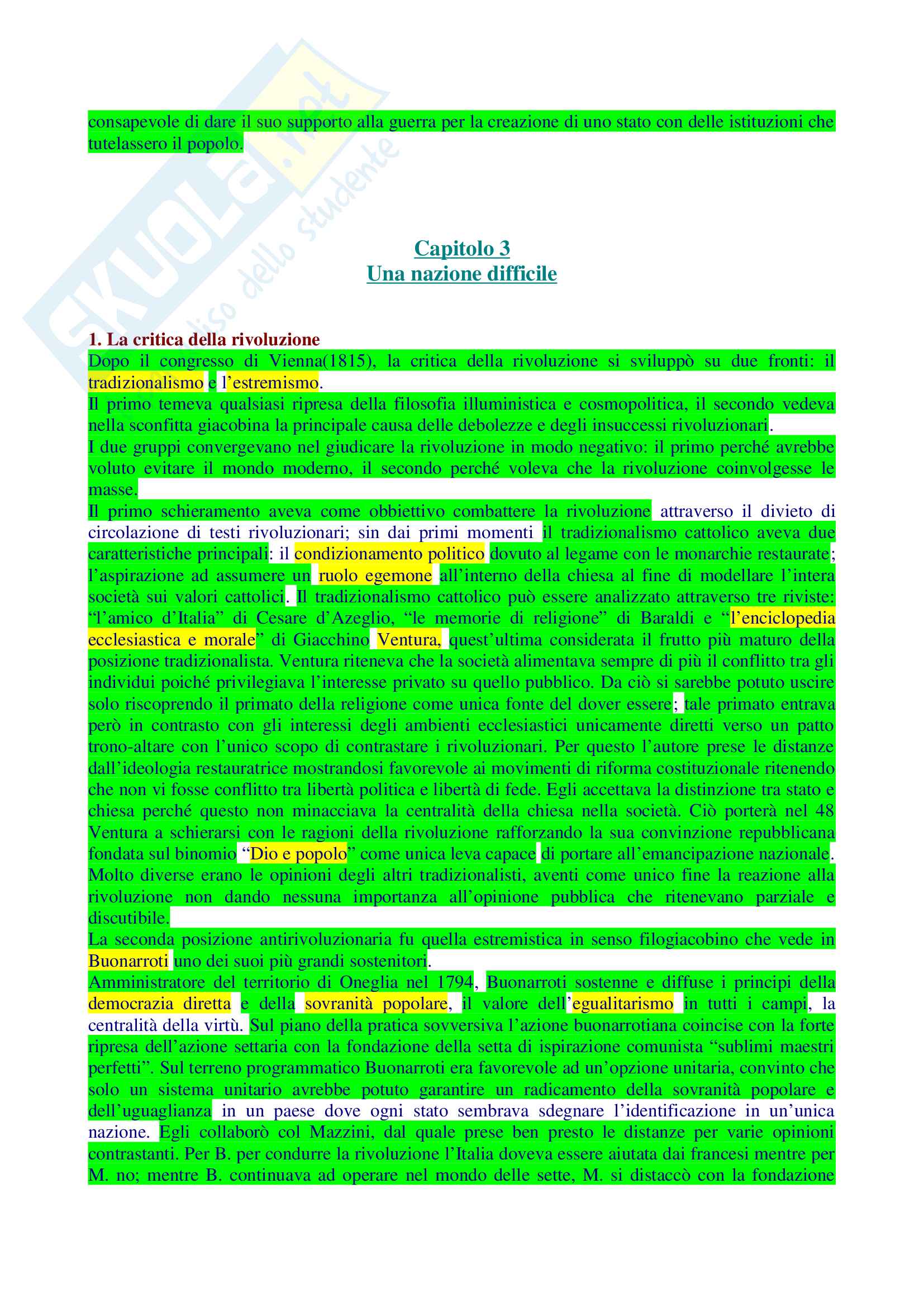 Riassunto esame Storia del pensiero politico, prof. Carletti, libro consigliato I percorsi della stella, Russi Pag. 6