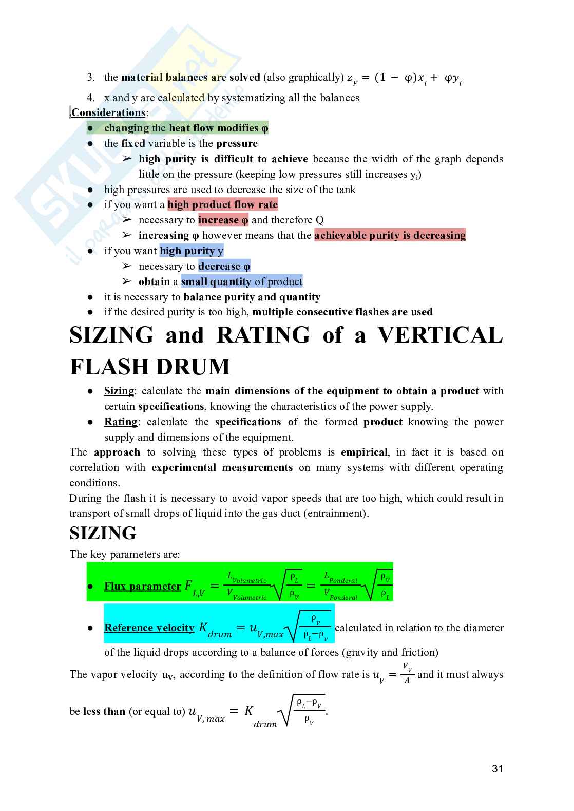 Separation Unit Operations - Appunti (Notes) Pag. 31