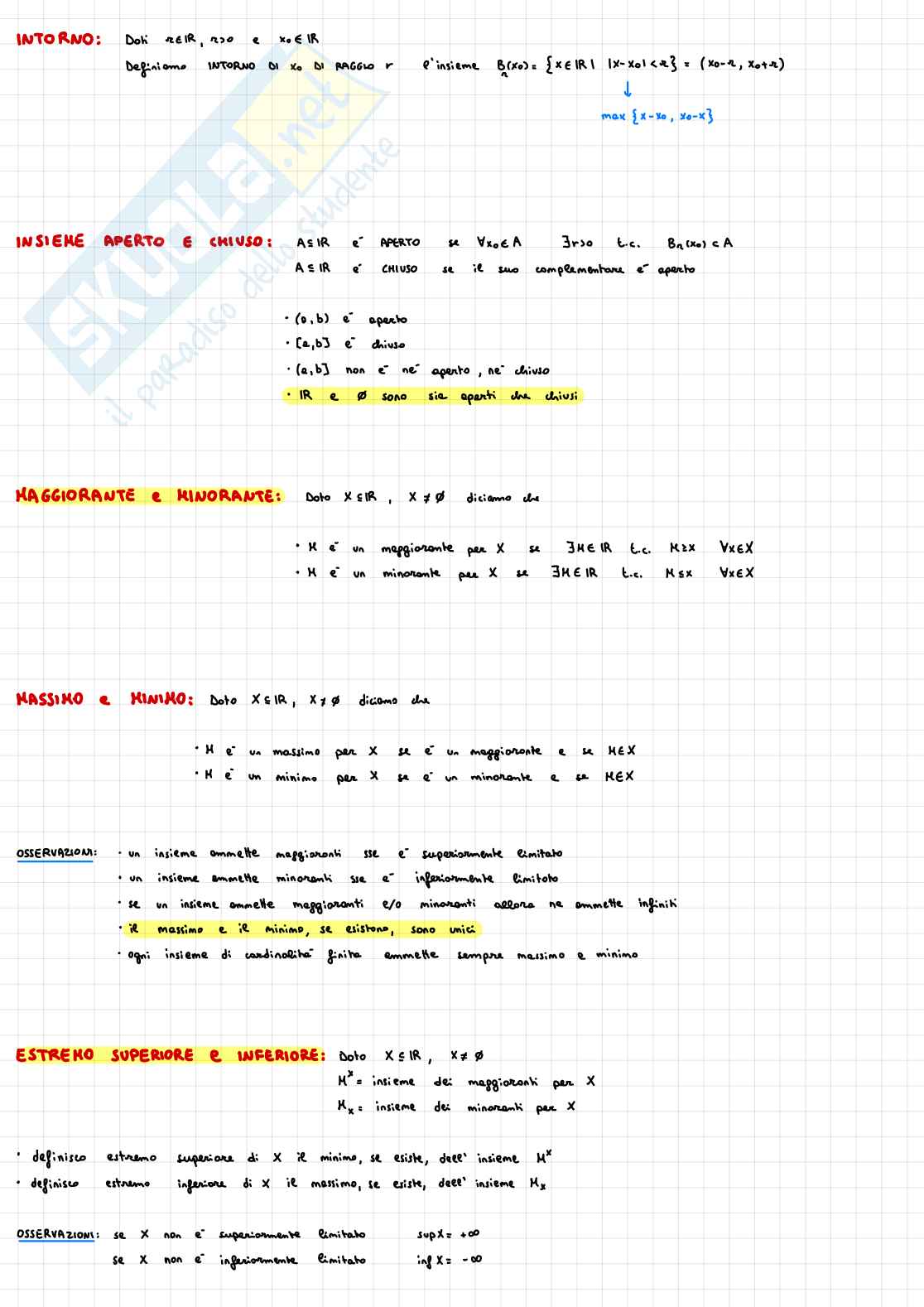 Schemi riassuntivi di Analisi matematica 1 Pag. 6