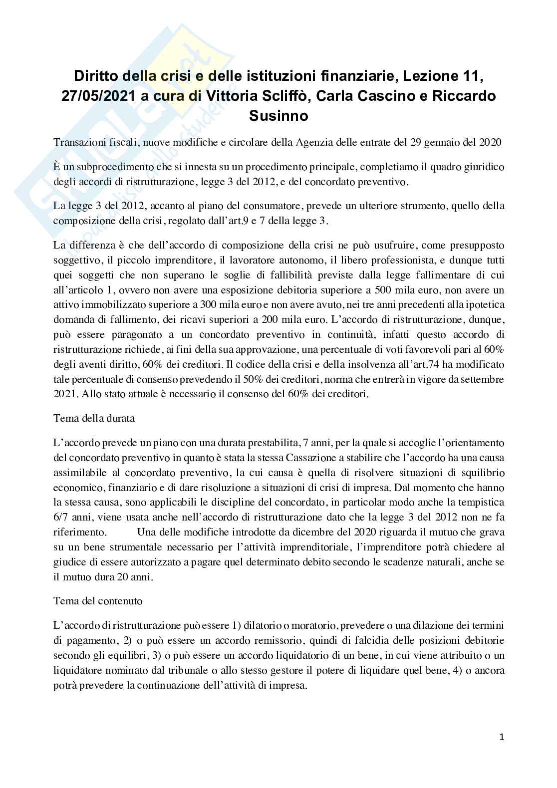 Diritto delle istituzioni finanziarie e crisi d’impresa Pag. 66