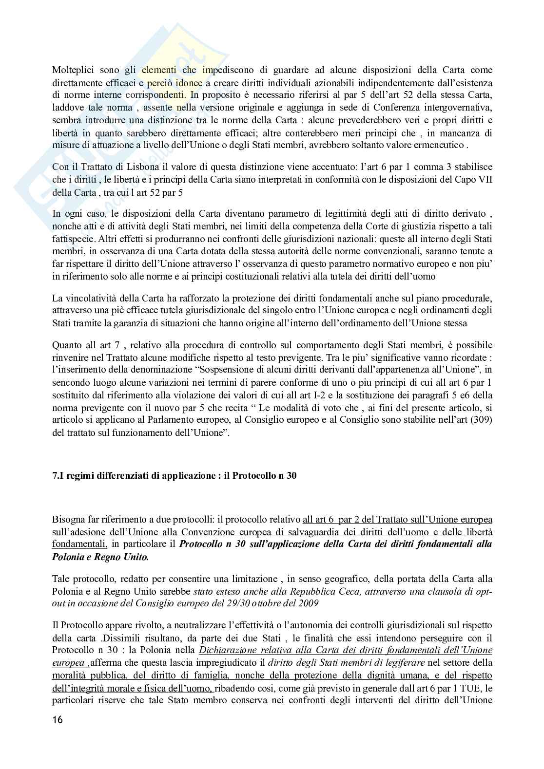 Diritto dell’Unione Europea  Pag. 16