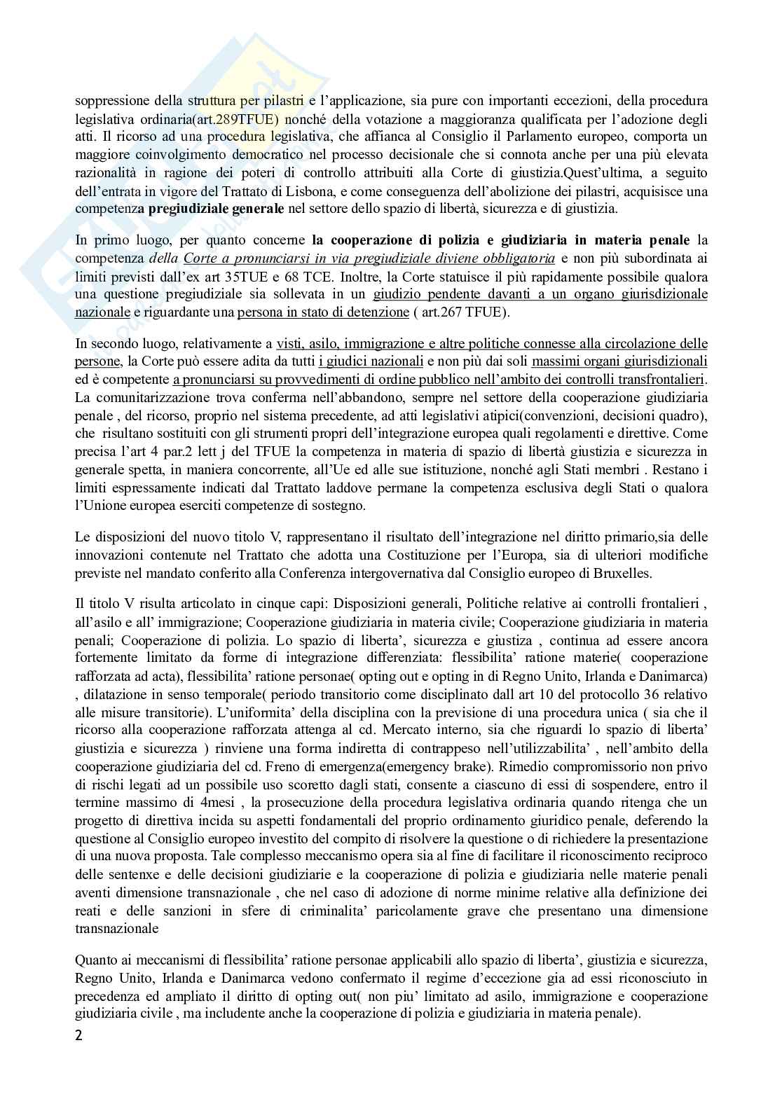 Diritto dell’Unione Europea  Pag. 2