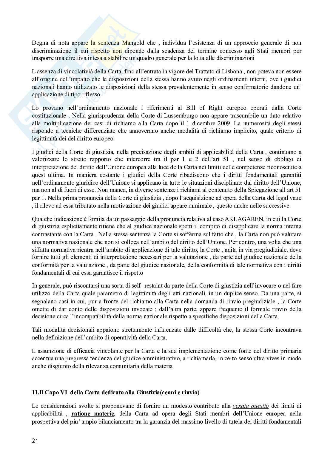 Diritto dell’Unione Europea  Pag. 21