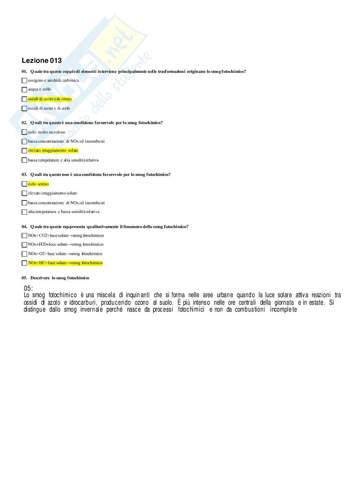 Paniere Analisi di controllo ambientale  Pag. 21