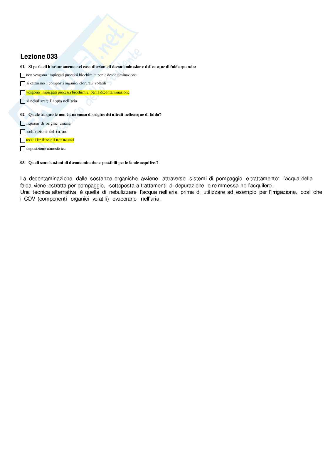 Paniere Analisi di controllo ambientale  Pag. 41