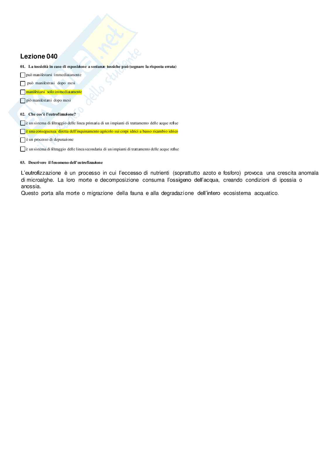 Paniere Analisi di controllo ambientale  Pag. 46