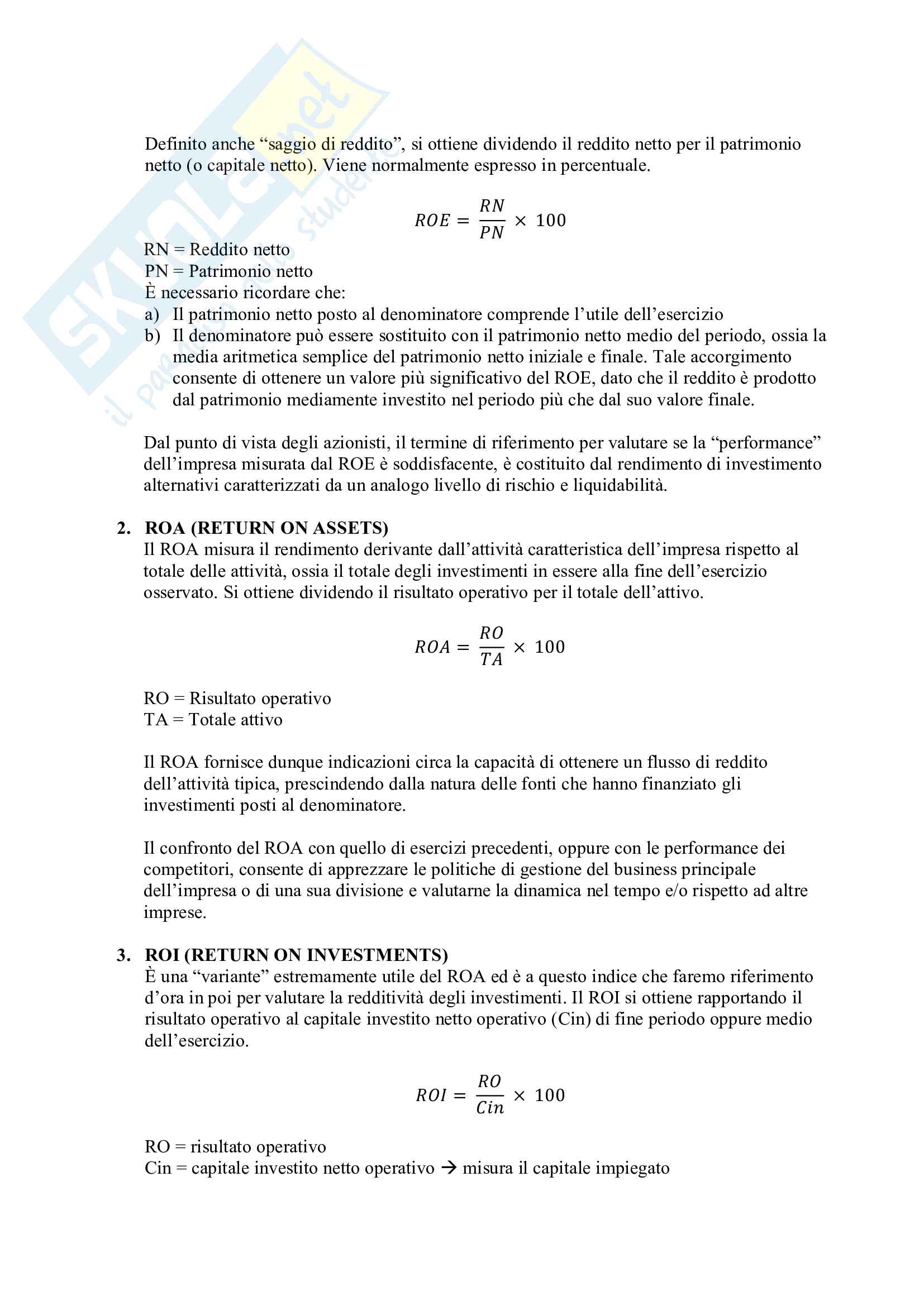 Finanza aziendale: analisi di bilancio, riclassificazione, indici e rendiconto finanziario Pag. 21