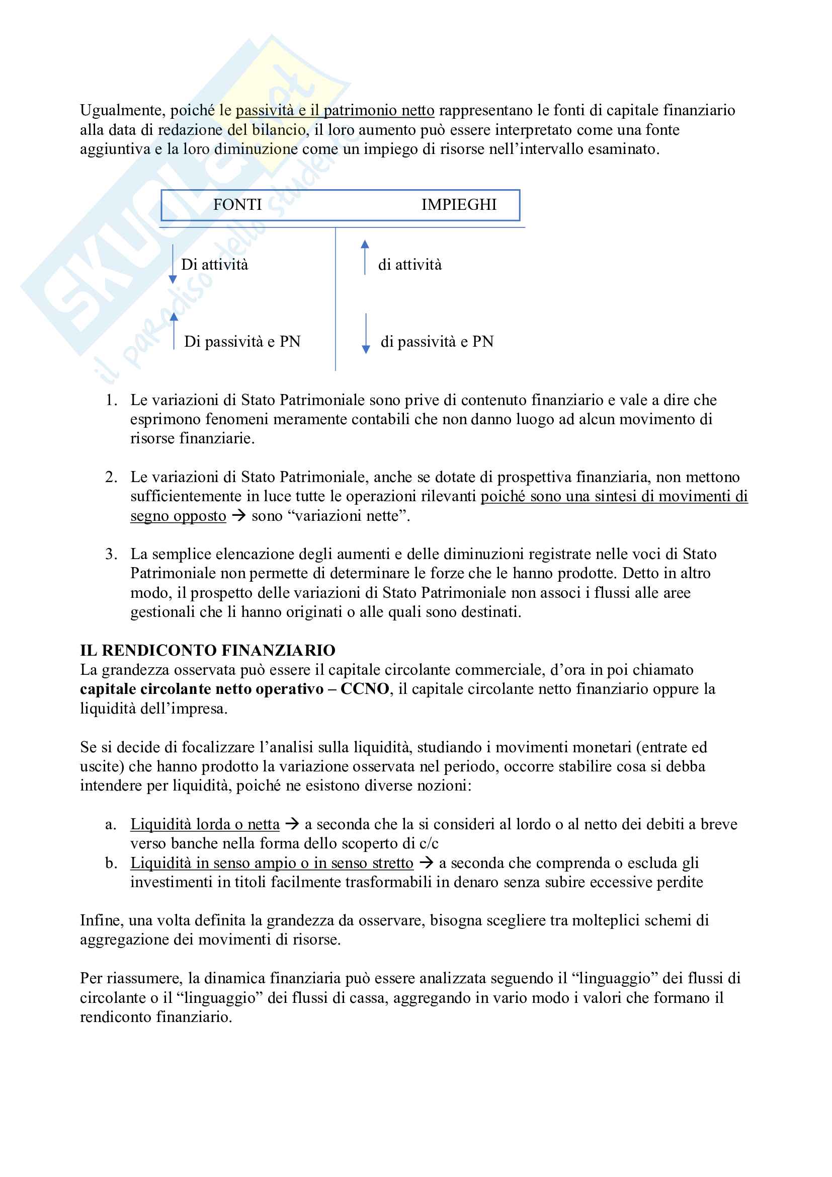 Finanza aziendale: analisi di bilancio, riclassificazione, indici e rendiconto finanziario Pag. 36