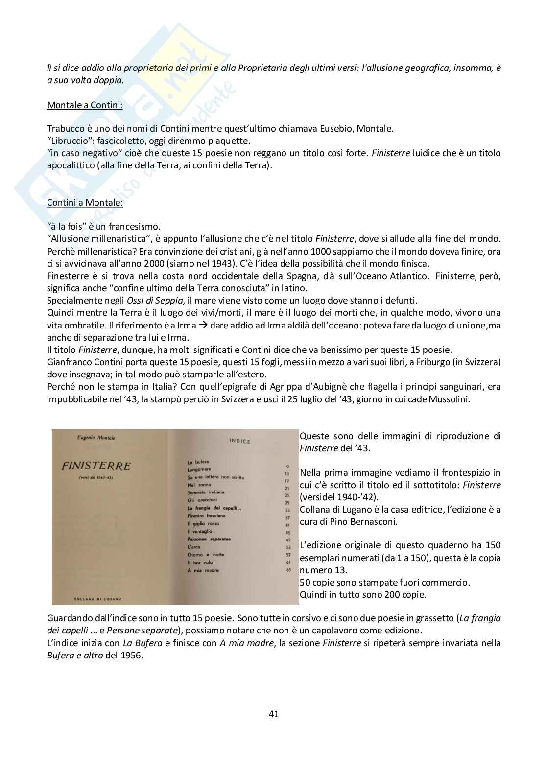 Appunti Letteratura italiana - Montale Pag. 41