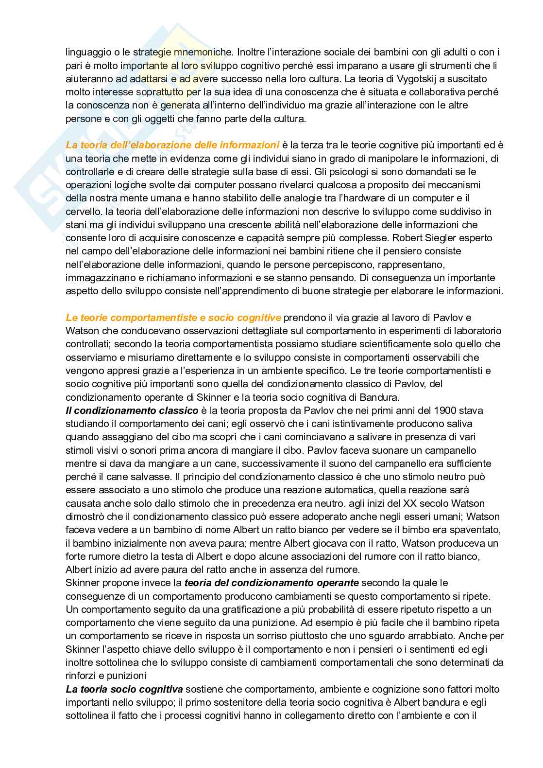 Psicologia dello sviluppo  Pag. 6