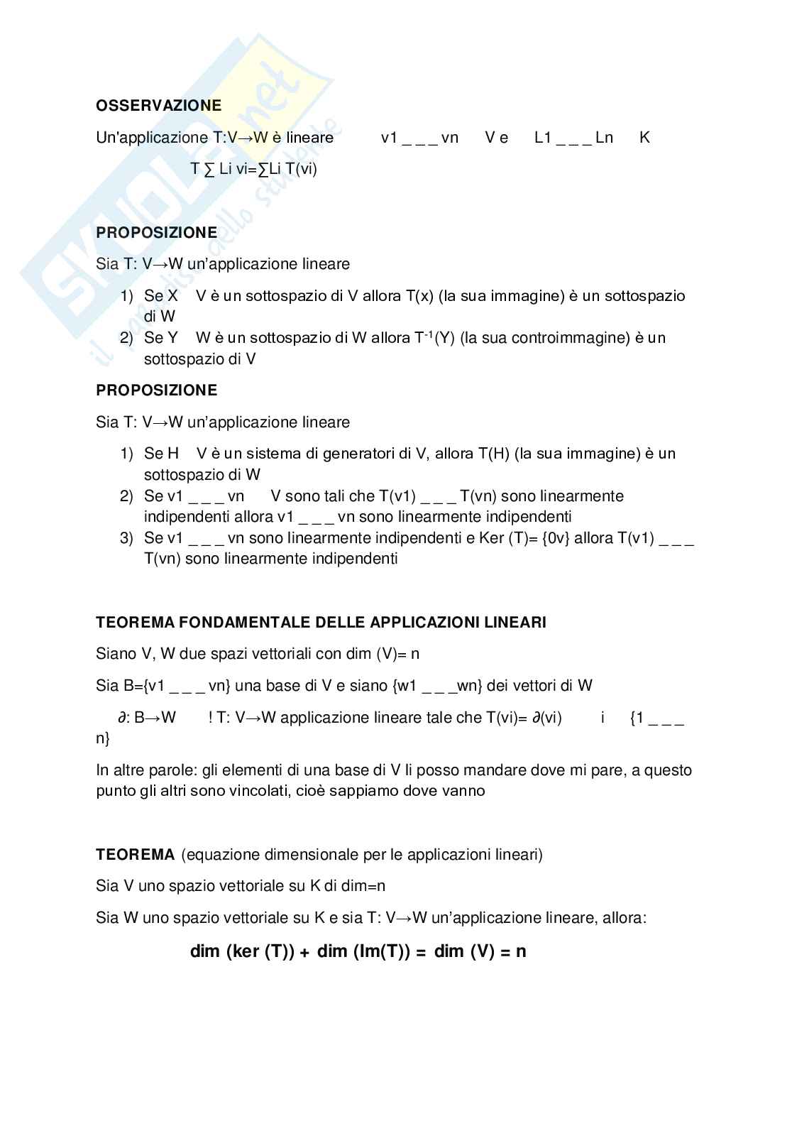 Algebra e geometria lineare Pag. 11