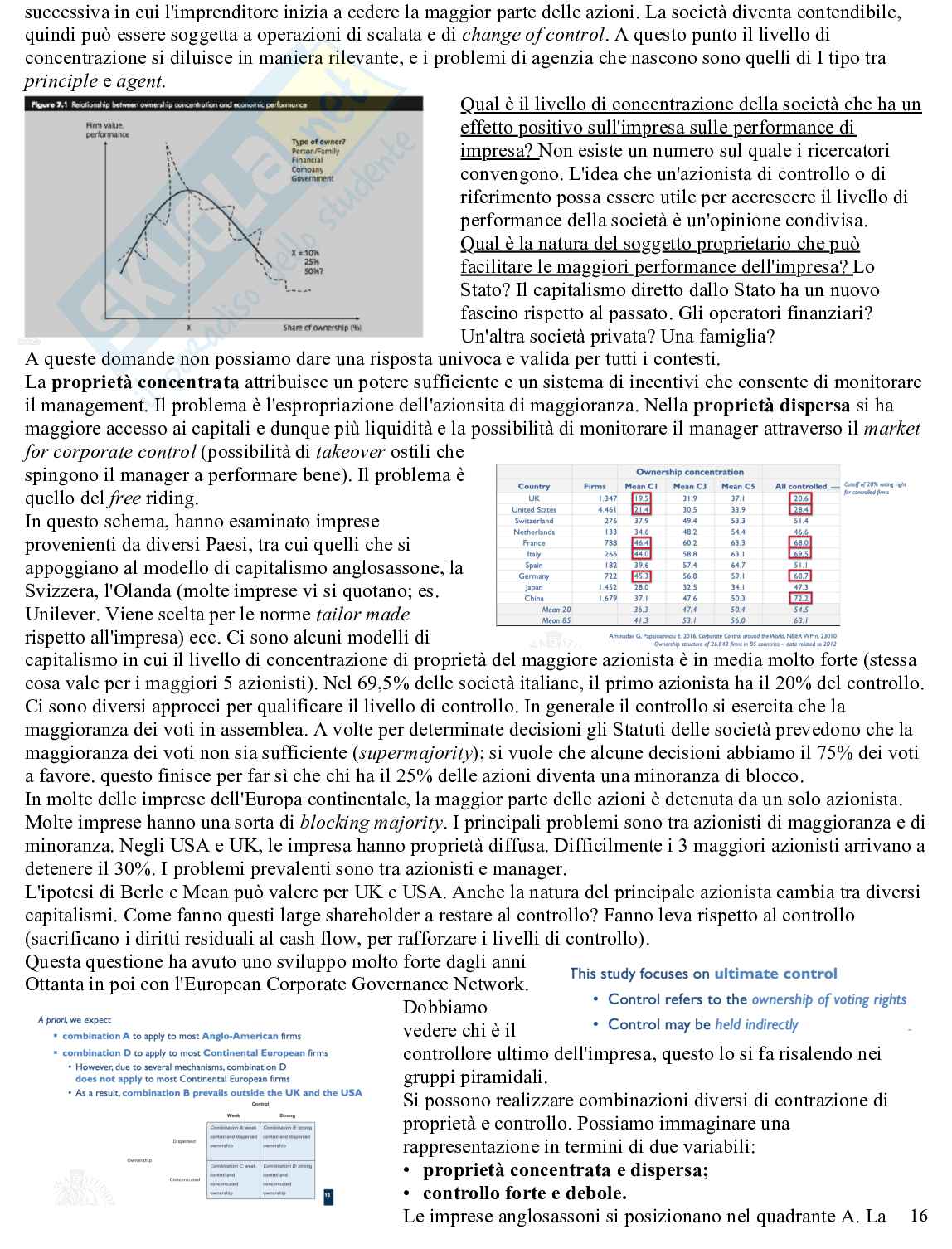 Appunti Corporate governance   Pag. 16