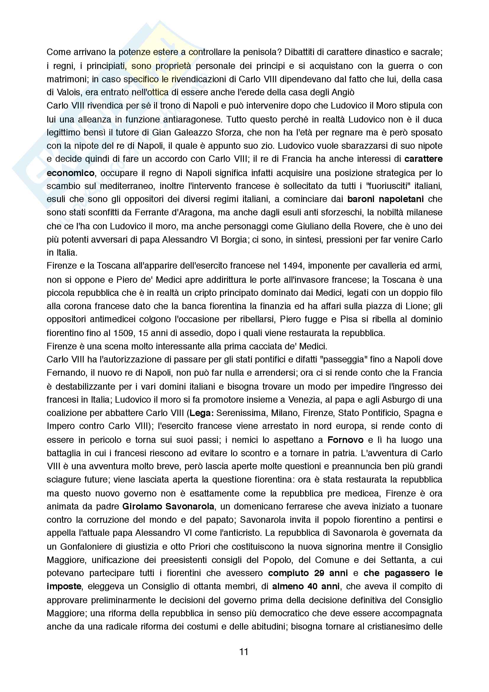 Riassunto esame Storia Moderna, prof. Addobbati Andrea, libro consigliato Storia Moderna, Capra Pag. 11