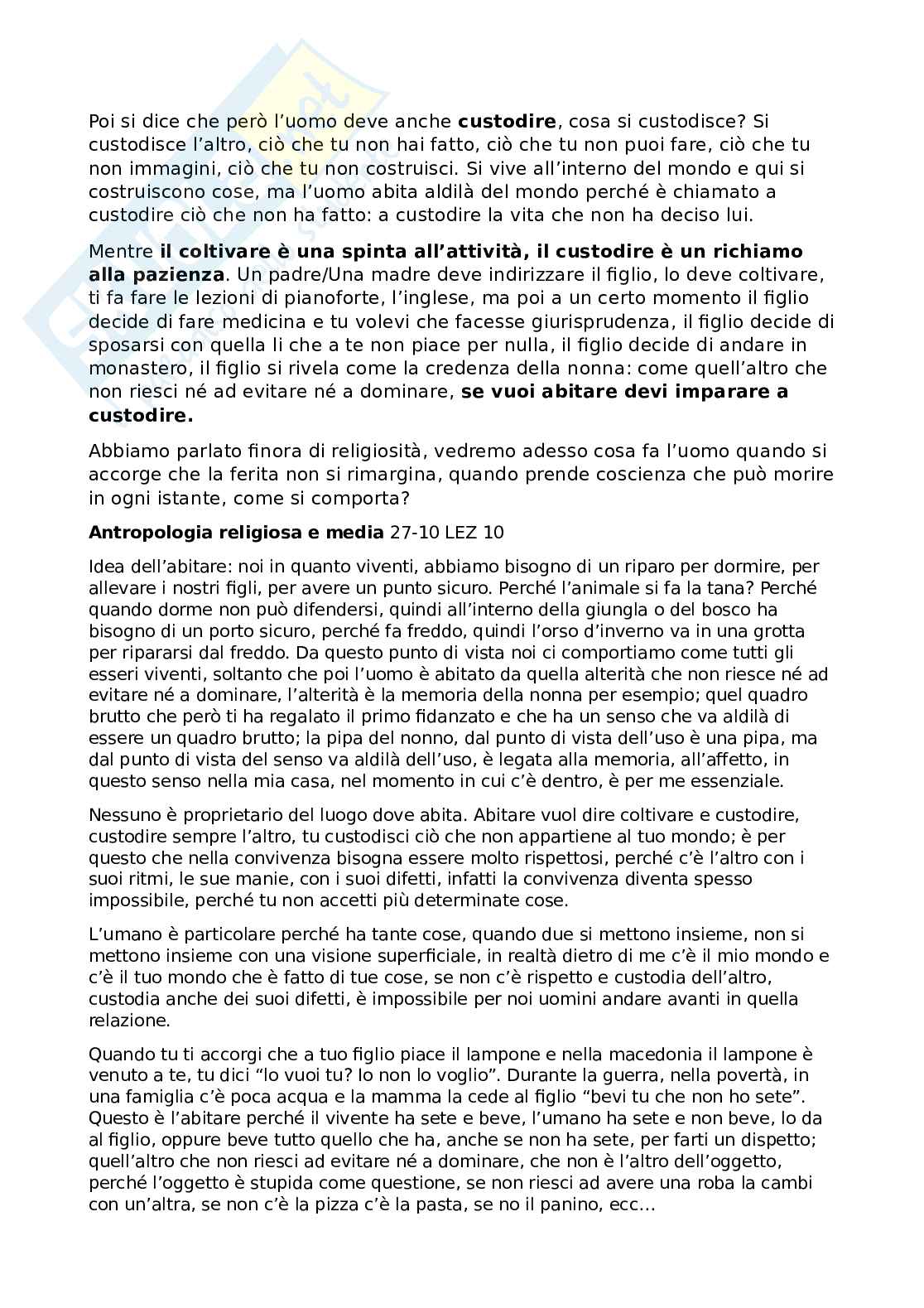 Antropologia religiosa e media - tutte le lezioni Pag. 41