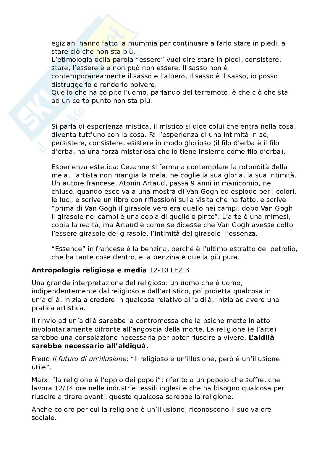 Antropologia religiosa e media - tutte le lezioni Pag. 6