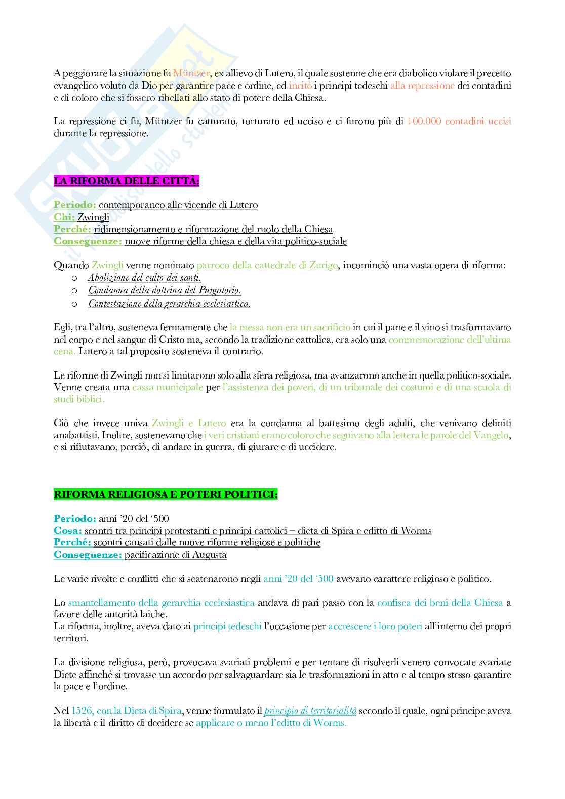 Storia moderna (1442 - 1821) Pag. 16