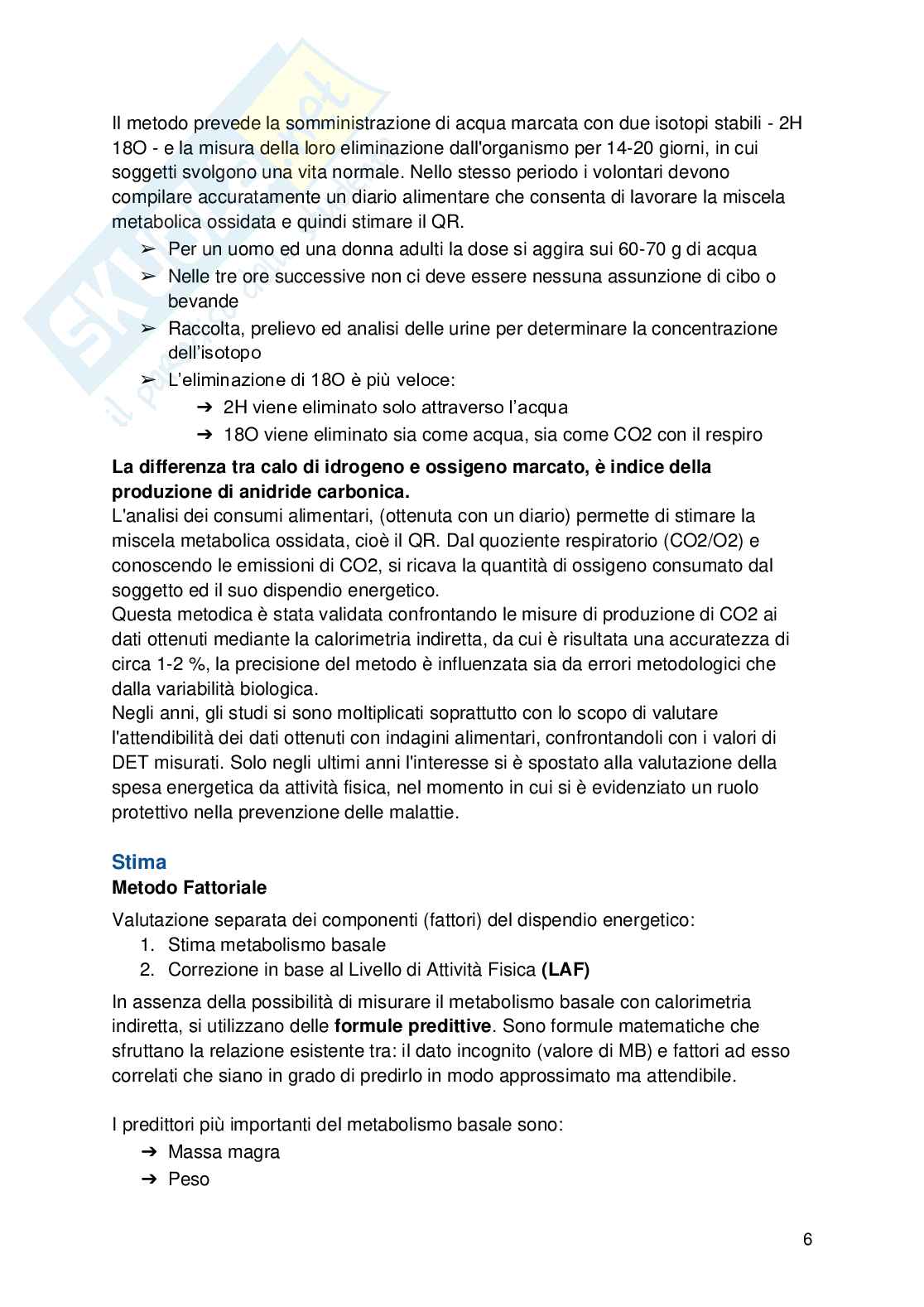 Nutrizione e alimentazione umana Pag. 6