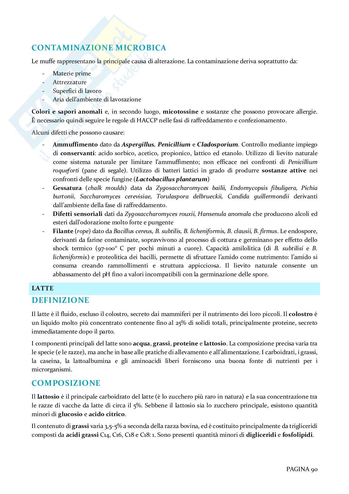 Microbiologia degli alimenti Pag. 91