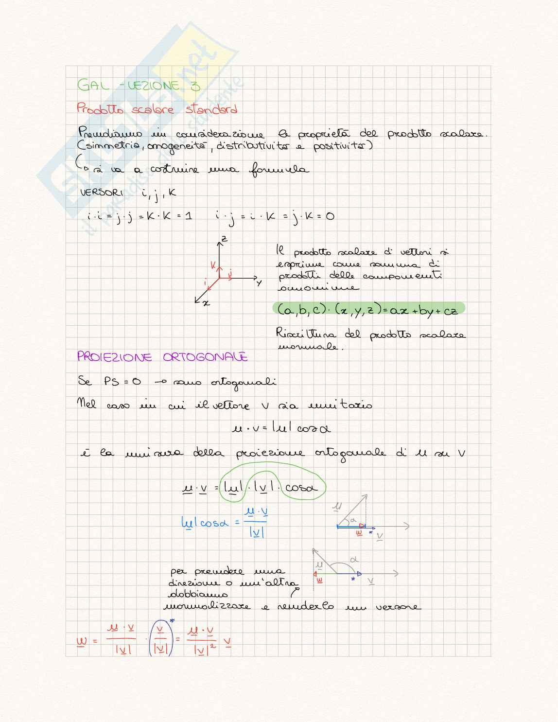Geometria e Algebra lineare - piano nello spazio Pag. 1