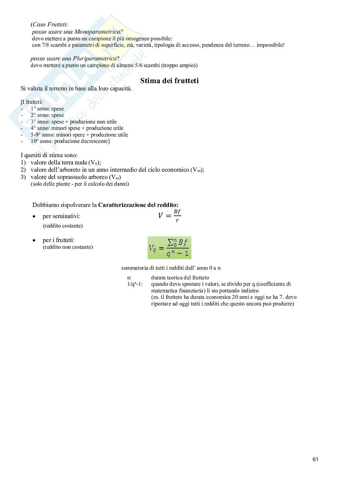 Estimo agrario Pag. 61