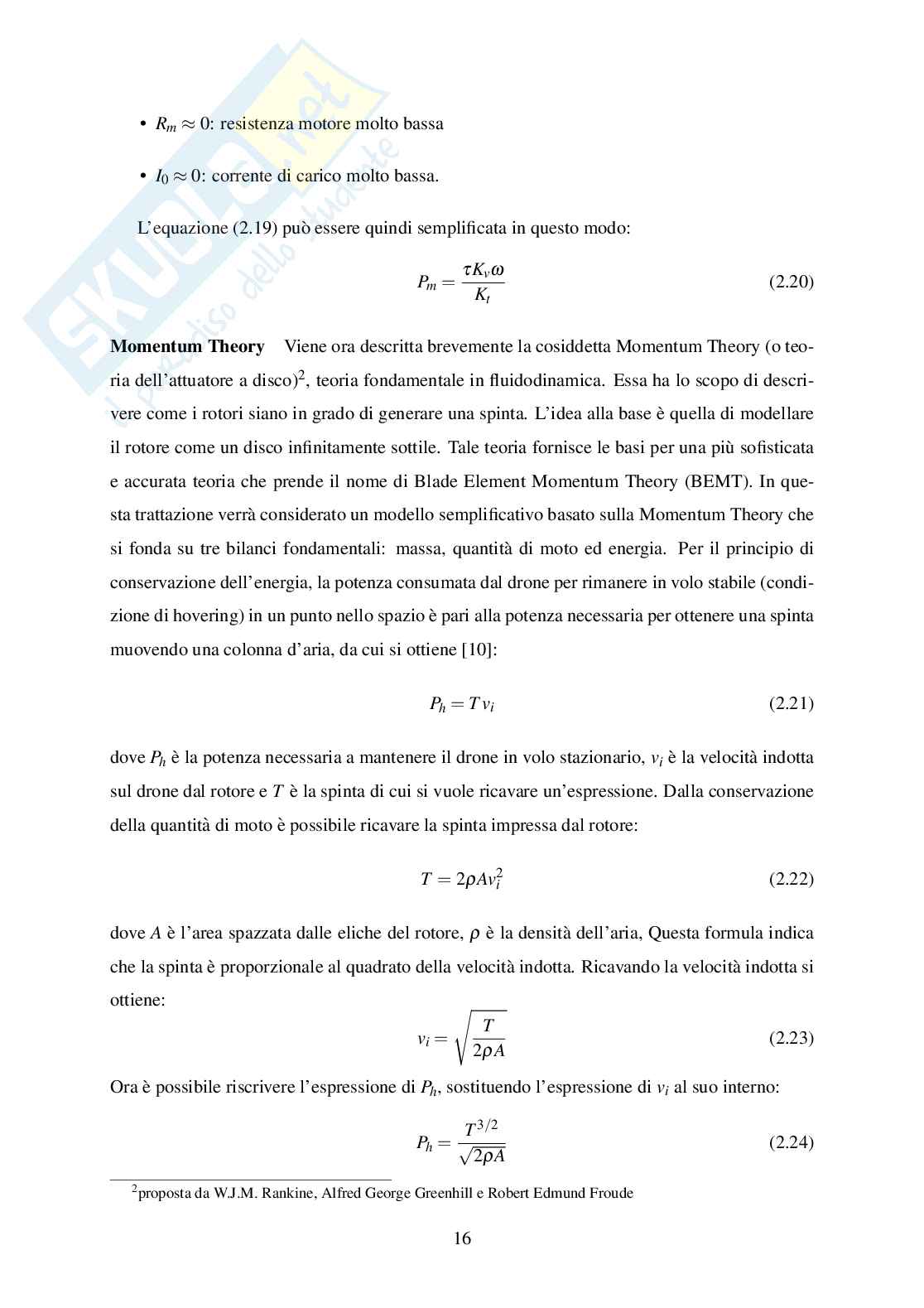 Modellistica e controllo di un esacottero in volo stazionario Pag. 26