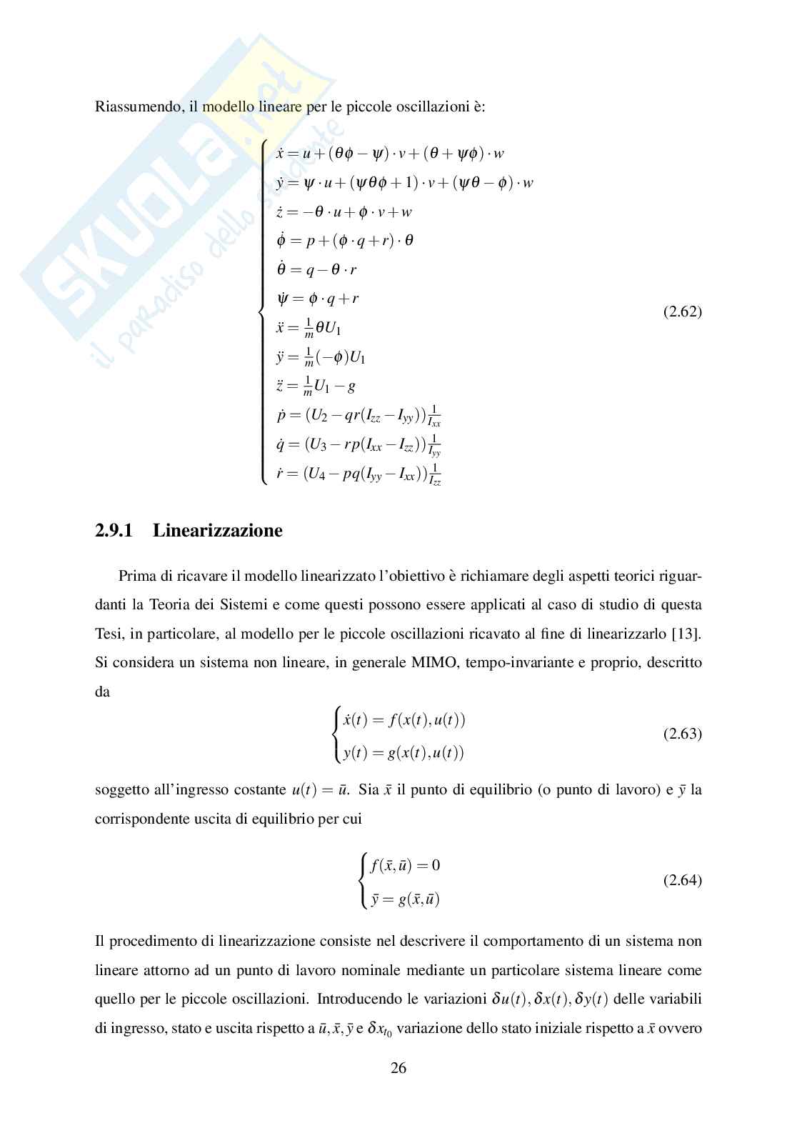 Modellistica e controllo di un esacottero in volo stazionario Pag. 36