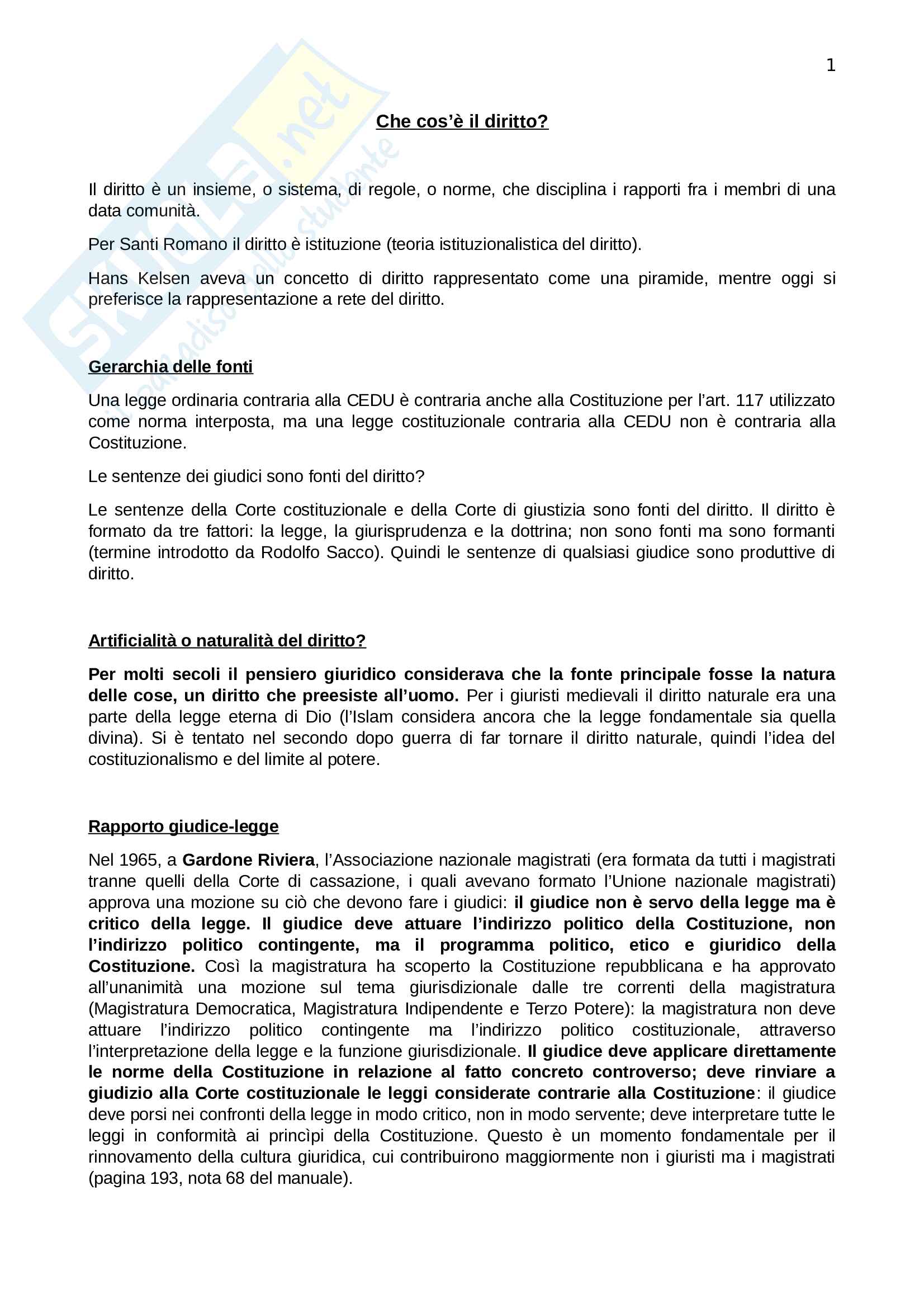 Appunti di filosofia del diritto Pag. 1