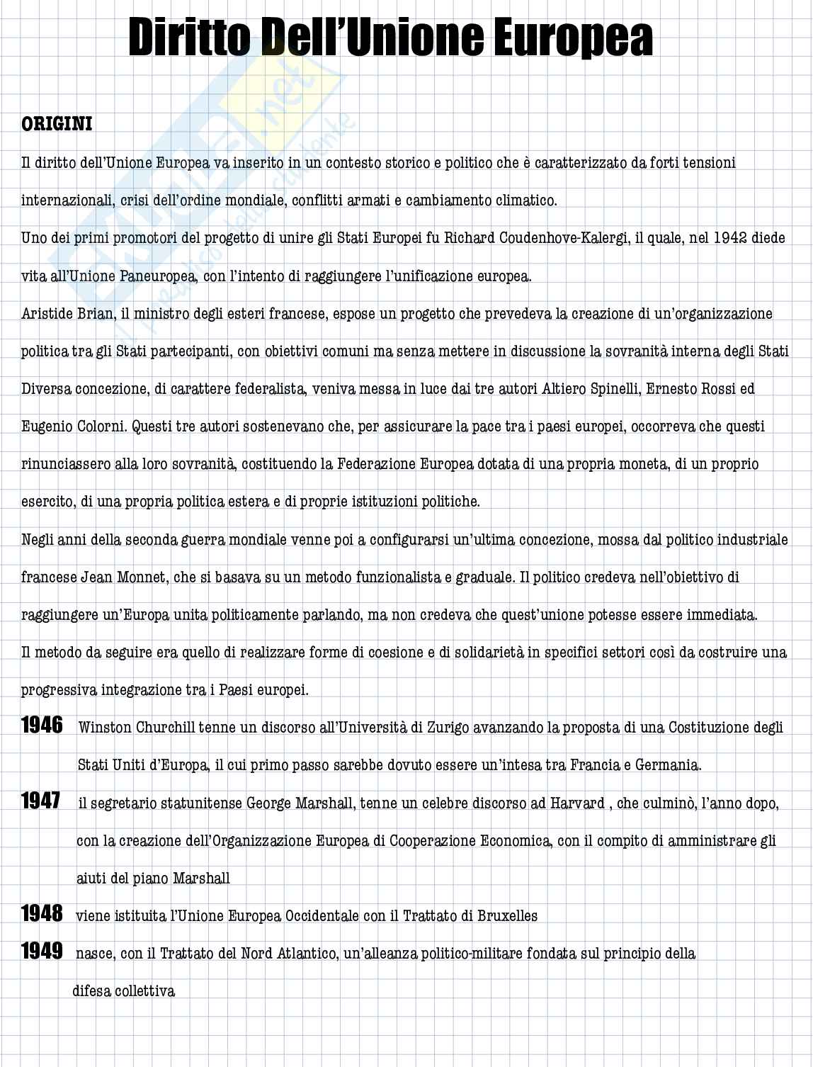 Diritto dell'Unione Europea Pag. 1