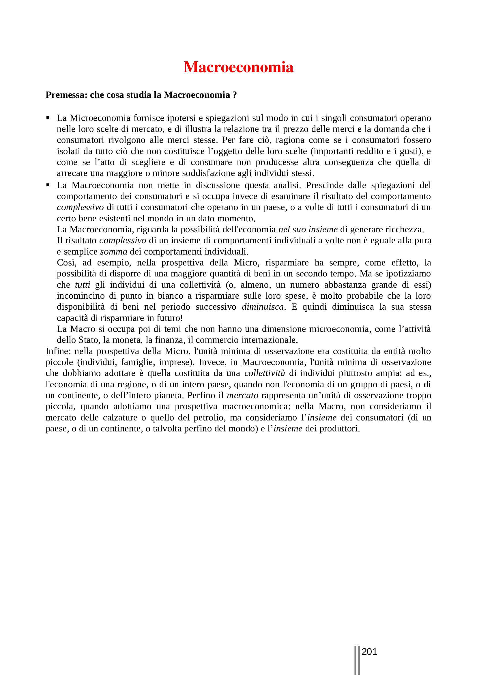 Macroeconomia - Appunti Pag. 1