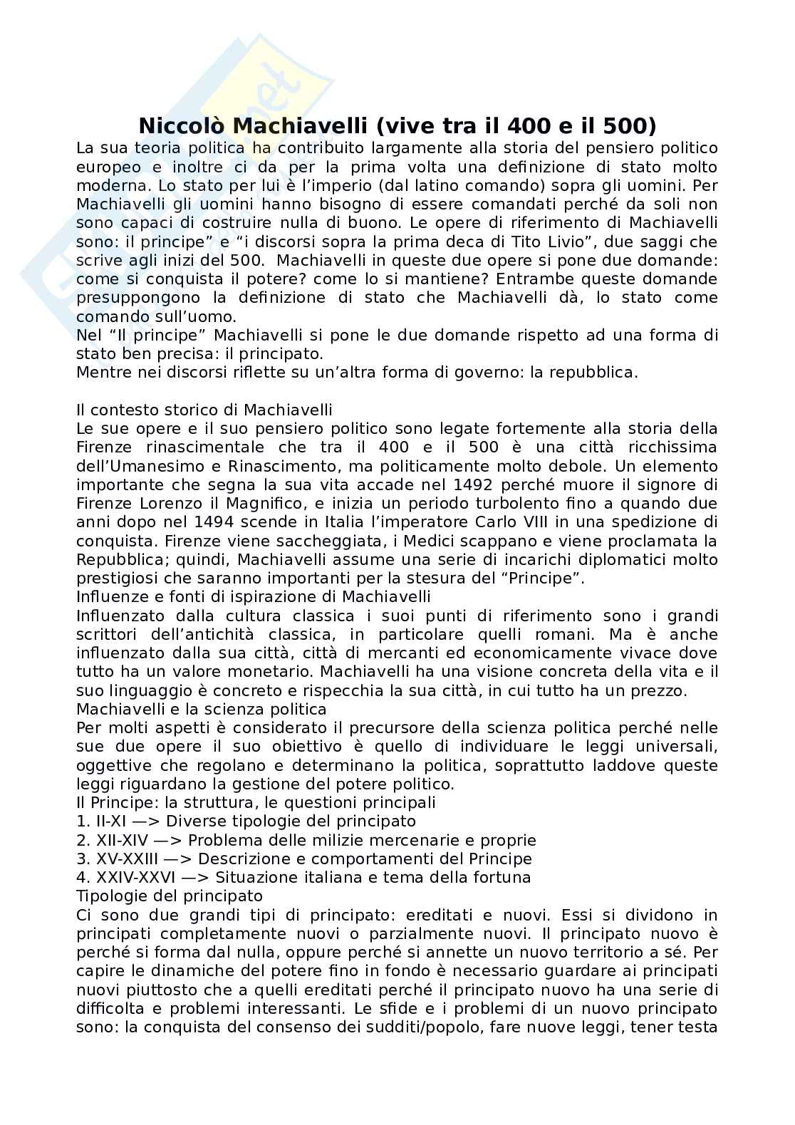 Storia del pensiero politico Pag. 2