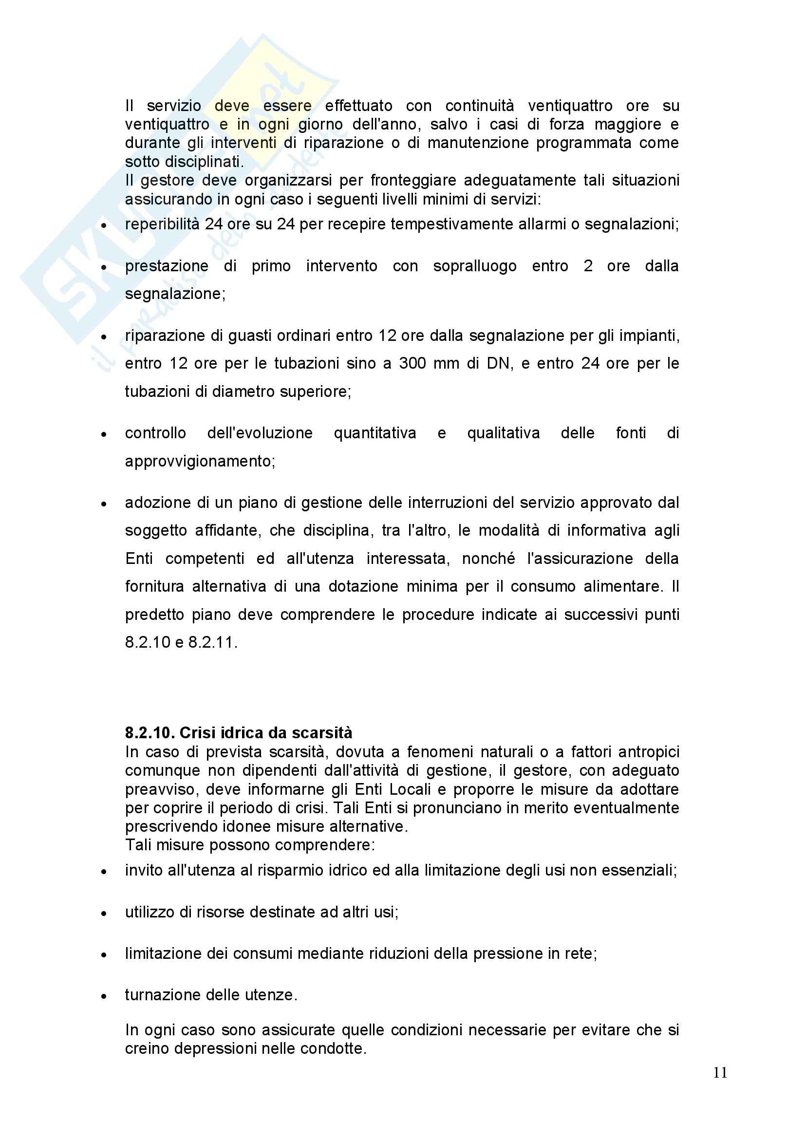 Costruzioni idrauliche - Sintesi sulla normativa sulla Legge Galli Pag. 11