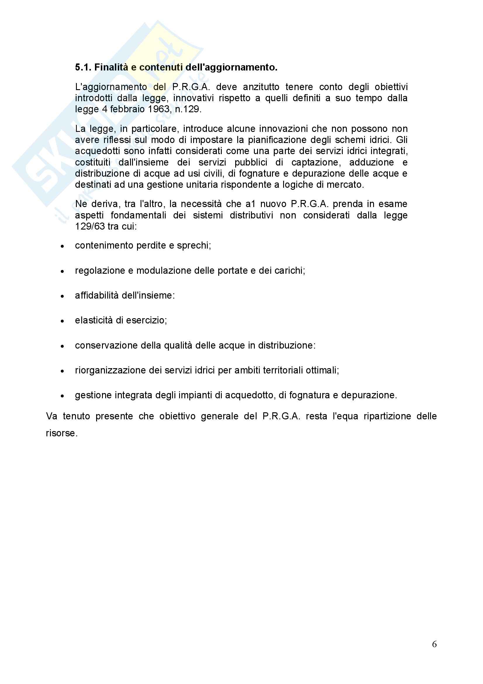 Costruzioni idrauliche - Sintesi sulla normativa sulla Legge Galli Pag. 6