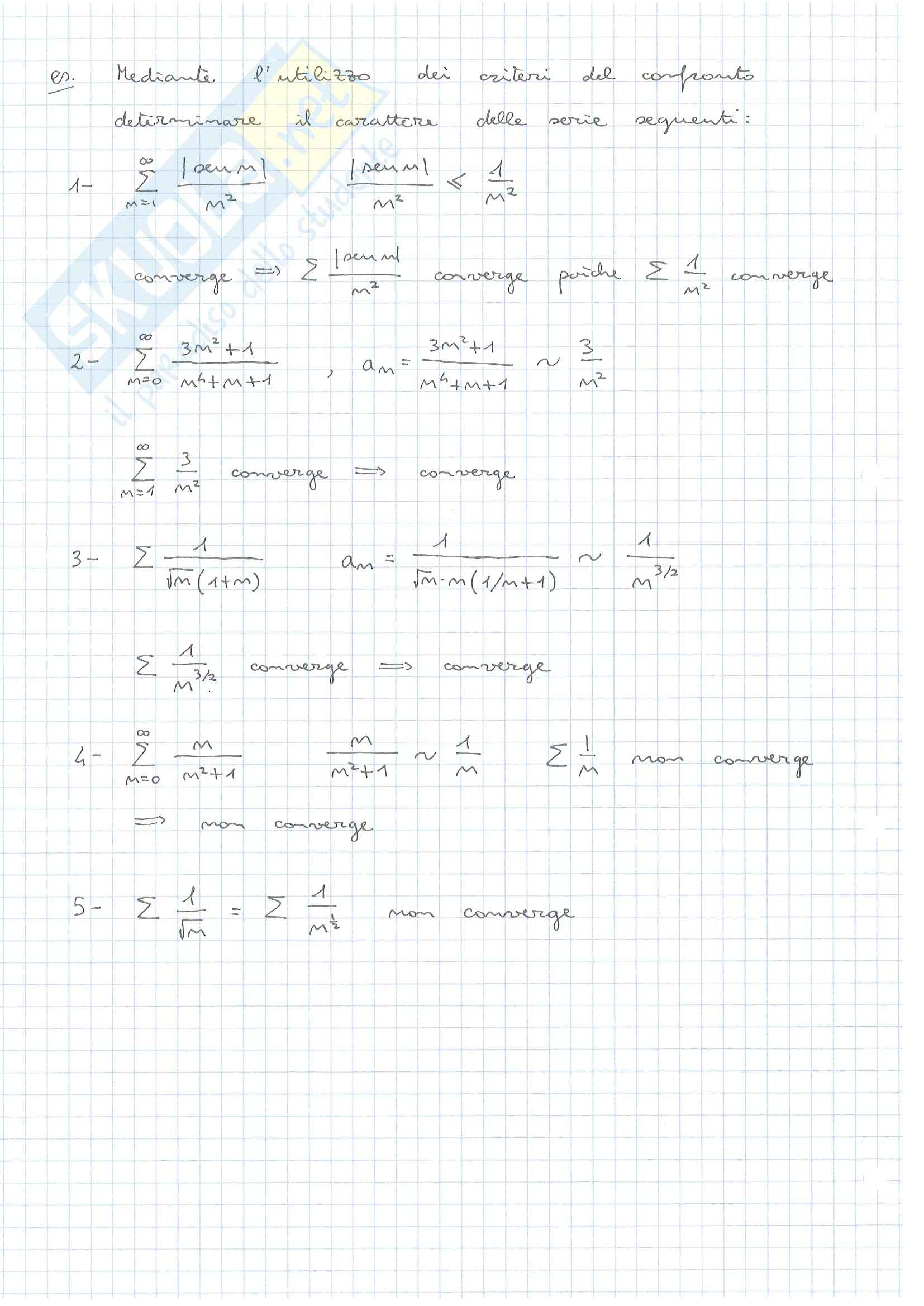Esercizi Serie Numeriche Pag. 6